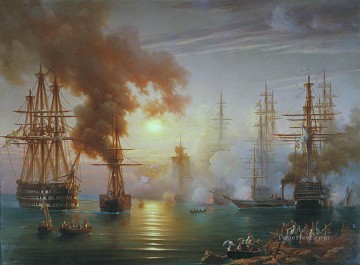 Flota rusa del Mar Negro después de la batalla de Synope 1853 Pinturas al óleo